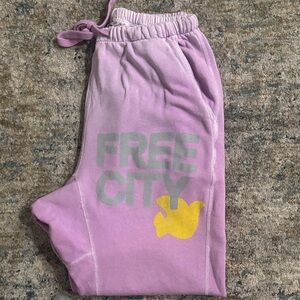 FREECITY sunfades Logo sweatpants small $298 originally joggers sweat pants